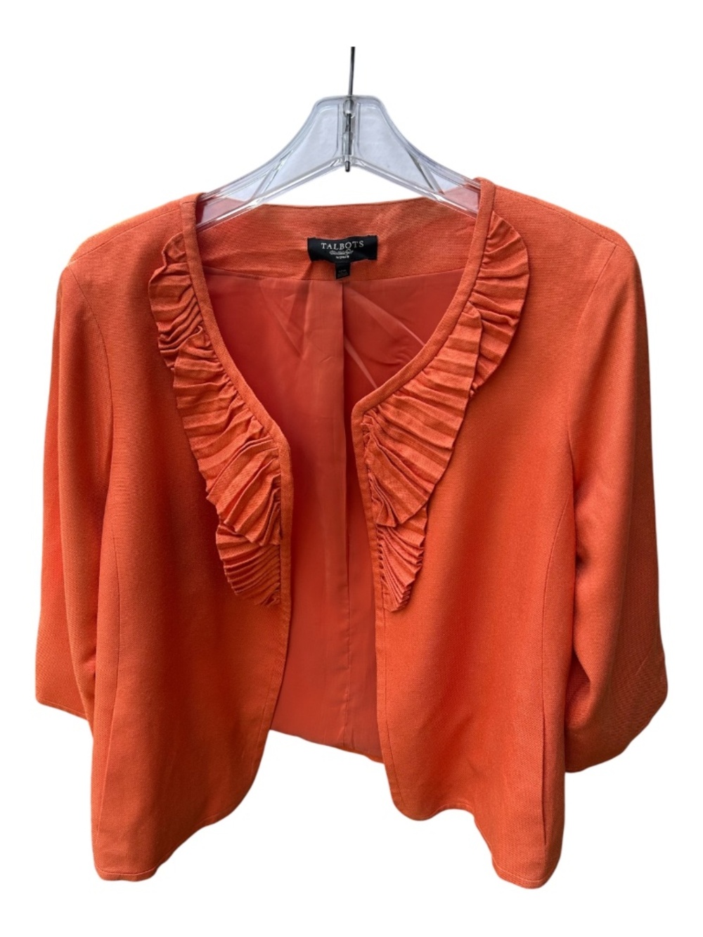 Talbots Orange Jacket-Size 12W